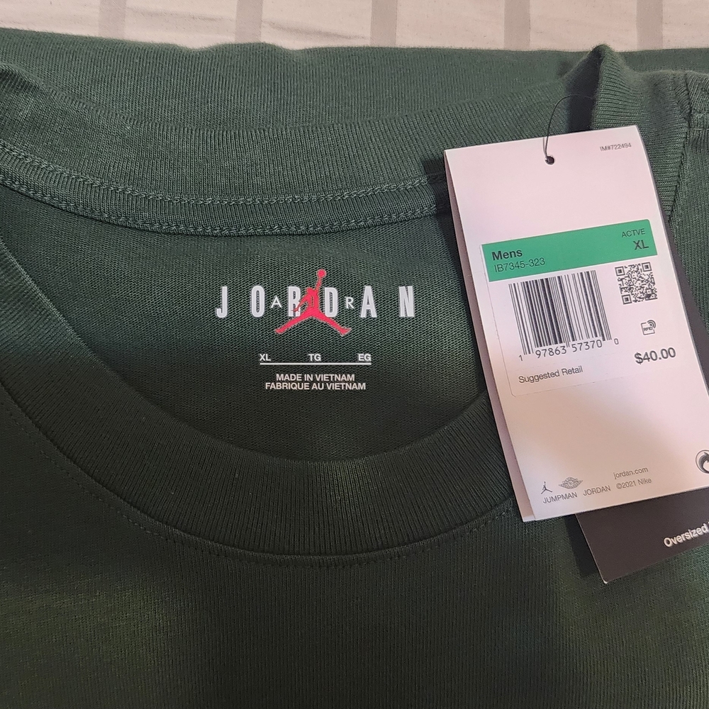 Jordan Jumpman Men’s T-Shirt Green XL Sportswear Athletic Casual Tee - Picture 4 of 5